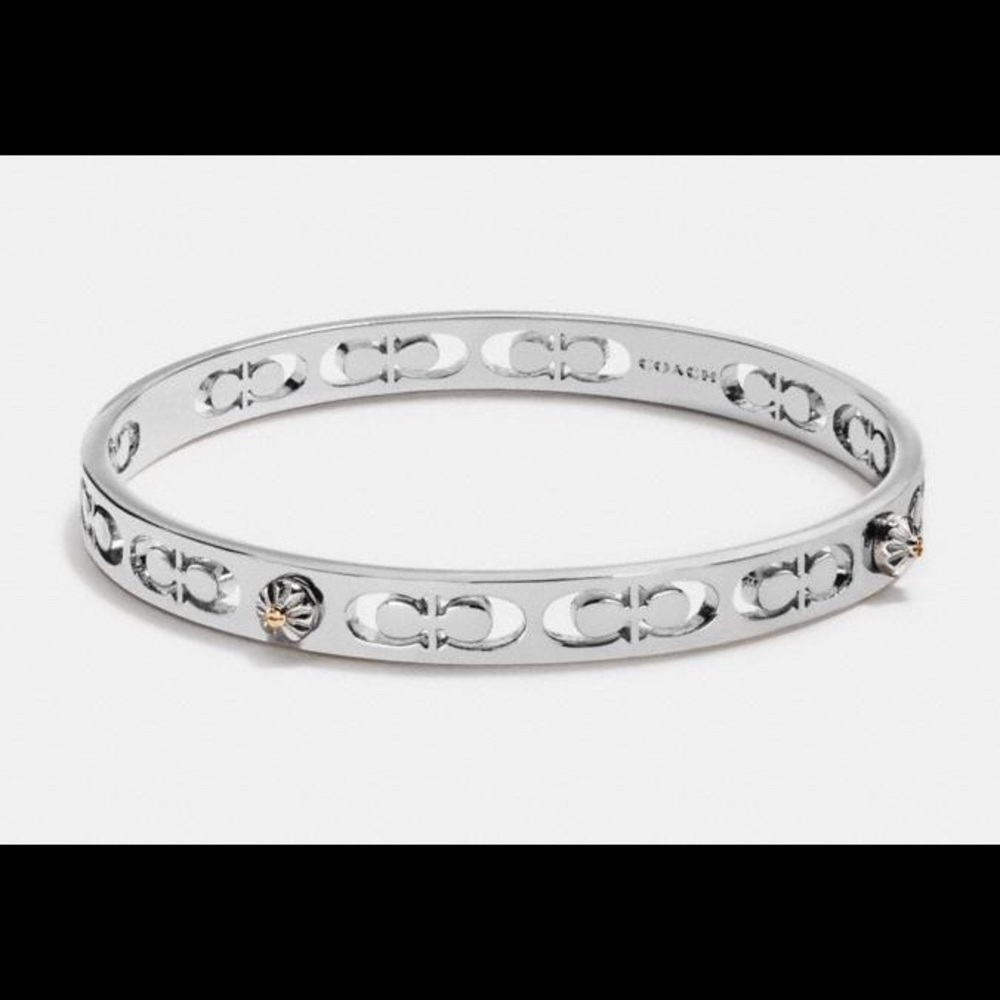 New COACH rose gold bangle bracelet
